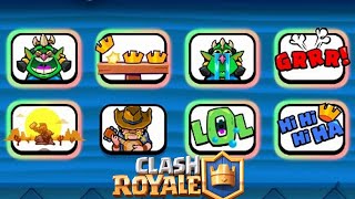 EMOTES NEWEST COLLECTION CLASH ROYALE [upl. by Neros860]