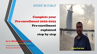 Italy Preenrollment 20222023  Preenrollment ALL STEPS explained  Say NO to AGENTS [upl. by Aslehc]