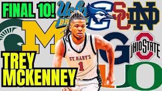 RECRUIT UPDATE Trey McKenney cuts his list to 10 Michigan and Michigan State both make the cut [upl. by Anaugahs]