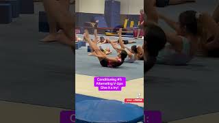 Jian performs alternating Vups to build core strength gymnast absworkout corestrength [upl. by Seditsira]