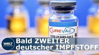 CUREVACZULASSUNG Zweiter deutscher Impfstoff soll ab zweiter Jahreshälfte verimpft werden [upl. by Natty]