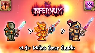 Calamity Infernum Mode Melee Gear Progression Guide Terraria v144 [upl. by Nodnart]