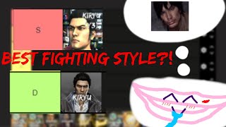 IDIOT RANKS YAKUZA FIGHTING STYLES [upl. by Nacim]