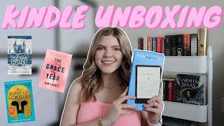 KINDLE PAPERWHITE 2023 UNBOXING 💫📖☁️ Kindle Unboxing Accessories Review  Kindle Unlimited Recs [upl. by Wightman]