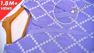 Boat Neck with V Placket Double Thread Design  Beginner Tutorial  اردو  हिंदी [upl. by Volny]