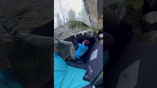 Astraphobia  V5 📍Calabogie Bouldering A fun Little lowball nice and clean again [upl. by Neik]