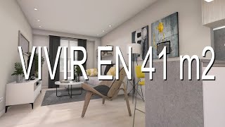 VIVIR EN 41 m2 Un apartamento moderno y luminoso [upl. by Eniagrom]