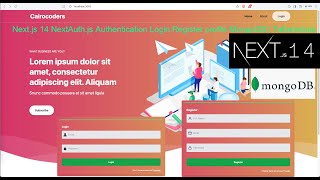 Nextjs 14 NextAuthjs Authentication Login Register profile MongoDB  Tailwindcss [upl. by Esac702]