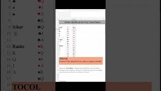 MindBlowing Excel Trick Perfect Shuffles amp the Four Cards Pattern ExcelTricks CardShuffle [upl. by Radmilla]