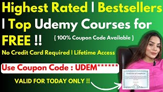 List of 15 Free Udemy Certification Courses  Udemy Top Rated Courses  100 off Coupon Code [upl. by Rasec73]