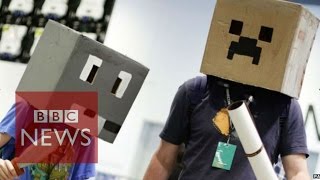 Minecraft Hololens preview for the fans at Minecon 2015 BBC News [upl. by Evans]