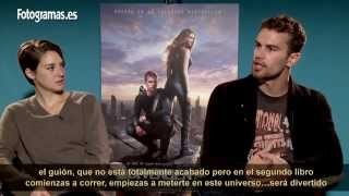 Divergente Entrevistamos a Shailene Woodley y Theo James [upl. by Neelav]