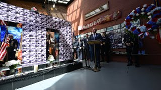 2024 Wreath Laying at the New York City Fire Museums FDNY 343 Memorial [upl. by Revell966]