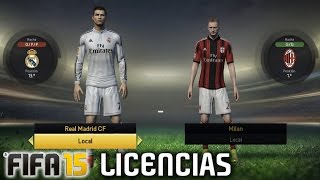 FIFA 15  Todos los PAISES EQUIPOS y LIGAS LICENCIADAS [upl. by Matilde323]