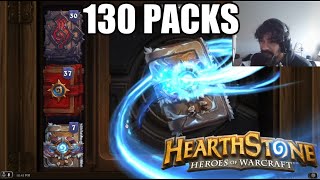 Opening 130 Packs in Hearthstone SO MANY LEGENDARY CARDS [upl. by Ainevuol719]