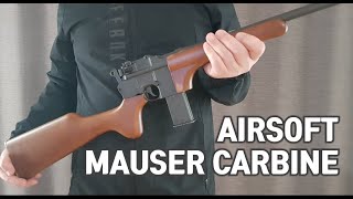 풀메탈 마우저 C96 카빈 가스건 Airsoft Mauser C96 Carbine Review [upl. by Choong]