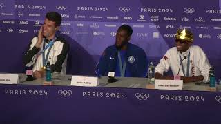 Hamish Kerr wins High Jump JumpOff In Paris Press Conference [upl. by Yelich]