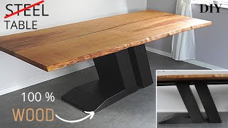 Epoxy Table DIYTisch selber bauenEichentischTischbeine selber bauenDining TableEsstisch [upl. by Anauqahs139]