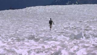 Man climbs Mt Rainier in tennis shoes and shorts [upl. by Durtschi]