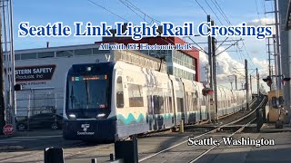 A Few Seattle Link Light Rail Crossings [upl. by Haliak]