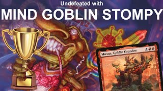 MIND GOBLIN DEEZ NUTS Legacy Muxus Goblin Stompy Undefeated 50 Trophy Unfinity Sticker Card MTG [upl. by Agnese]