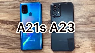 Samsung Galaxy A21s vs Samsung Galaxy A23 [upl. by Nnylsaj]