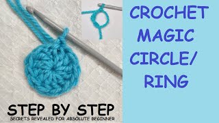 EASY MAGIC CIRCLE  MAGIC RING  Crochet Magic Cricle  Crochet Magic Ring crojocorner [upl. by Ynafit447]