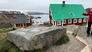 Qaqortoq Greenland Art Tour amp Visit INSIDE a local Greenland House elder tribe ladys private home [upl. by Harri]