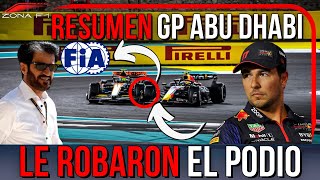 Checo Perez El Robo Descarado de FIA  GP Abu Dhabi Formula 1 [upl. by Acinimod]