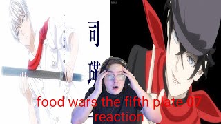 Saiba Asahi vs Tsukasa Eishi food wars the fifth plate episode 7 reaction [upl. by Smart]