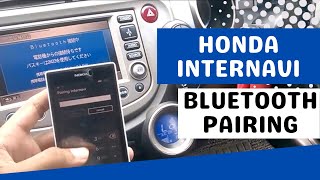 Honda FIT Internavi Bluetooth Pairing [upl. by Massab]