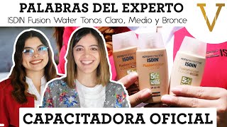 NUEVO ISDIN FUSION WATER COLOR CLARO MEDIO Y BRONCE  HABLA UN EXPERTO [upl. by Rora]