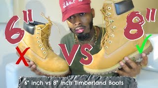 6 inch Timblerands vs 8 inch Timberland boots  On Feet Comparison [upl. by Wendy]