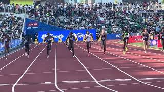 Women’s 100m Semifinals Heat 2 US Olympic Trials 2024 Tamara Clark 1109 Candace Hill [upl. by Swayne]