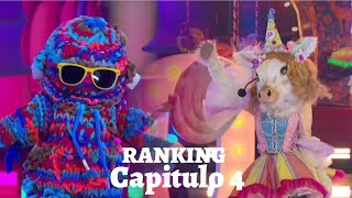 RANKING  PRESENTACIÓNES DEL CAPITULO 4  ¿QUIEN ES LA MASCARA  T6 [upl. by Lisabeth]