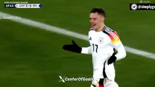 Florian Wirtz Goal Germany Vs Bosnia amp Herzegovina 40 All Goals Analysis amp Highlights [upl. by Truc]