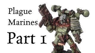 How to paint Death Guard Plague Marines Chaos Space Marines pt1 [upl. by Betthezul]