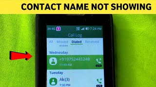 Contact Name Not Showing in Contacts amp Call Logs Jio Keypad phone [upl. by Elocen]