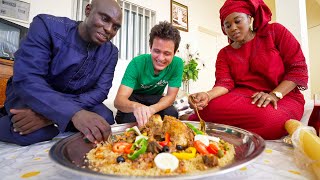 Food in Senegal GIANT 3 Meats Platter  West African Food in Touba Senegal [upl. by Nahc272]