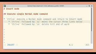 Execute Normal mode command from Insert mode [upl. by Shamma]