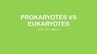 AP Biology Prokaryotes vs Eukaryotes [upl. by Mona]