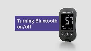 CareSens Dual Blood Glucose Meter  Turning bluetooth on and off 2 [upl. by Ignatia]