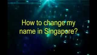 Singapore lawyer deed poll  name change lawyer  How to change your name [upl. by Arihsay415]