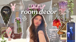 Making cute DIY room decor 🌷 7 cheap ideas for a Pinterest room ᡣ𐭩₊ ⊹ [upl. by Dachia166]