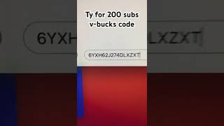 200 subs vbucks code fortnite vbucks [upl. by Rosen675]