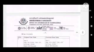 Bharathiar University Nov 2024 PG Exam Date Changed [upl. by Nadine784]