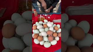 Duck Half Boiled Egg With Spicy Chutney  Bangladeshi Street Food shorts [upl. by Rexanne]