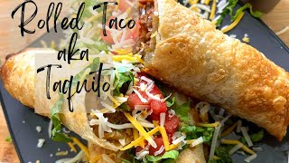 Air Fryer BEEFY TAQUITOS  AKA Rolled Tacos EASY recipe [upl. by Piefer824]