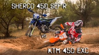 Enduro 450 KTM 450 EXC VS SHERCO 450 SEFR [upl. by Ttegirb]