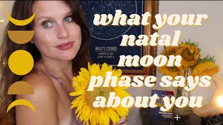 What moon phase were you born during Unlocking the moon phase in your birth chart 🌑 🌒 🌓 🌔 🌕 🌖 🌗 🌘 [upl. by Attekal9]